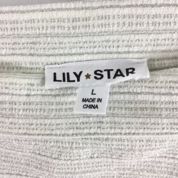Lily Star White/Silver Wrap Skirt NWT - Picture 7 of 8